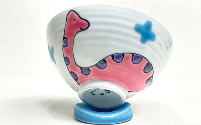 【波佐見焼】子ども食器 3点セット「ブラキオサウルス」 プレート ・ミニ マグカップ・茶椀【大新窯】 [DC80]