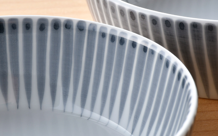 【波佐見焼】十草 ボウル 小 2点セット（うす墨）【大新窯】 [DC91]