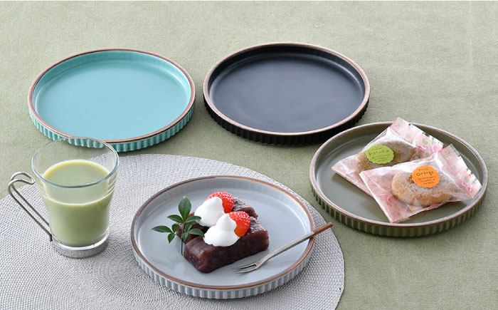 【波佐見焼】ギアシリーズ プレート 小（17.5cm） マットカラー 4枚セット【大新窯】 [DC99]