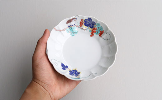 【波佐見焼 マルヒロ】BARBAR  色絵 菊形鉢 小・中フルセット（10点）全5柄 [EB142]