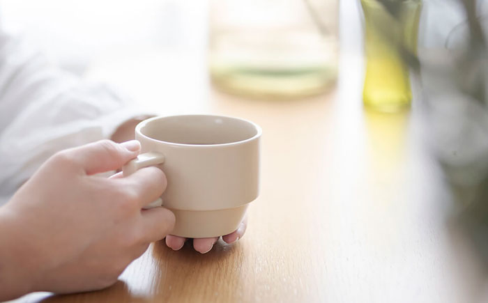 【波佐見焼 マルヒロ】HASAMI SEASON 01 ブロックマグペアセット（2点）ホワイト×ピーチ [EB186]