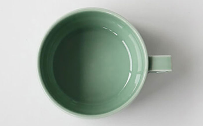 【波佐見焼 マルヒロ】HASAMI SEASON 01 ブロックマグスープペアセット（2点）マスタード×アイスグリーン [EB210]