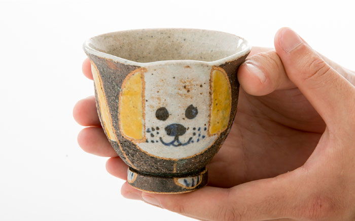 【波佐見焼】いぬあそび 茶碗 湯呑み 2点セット【洸彩窯】 [EE19]