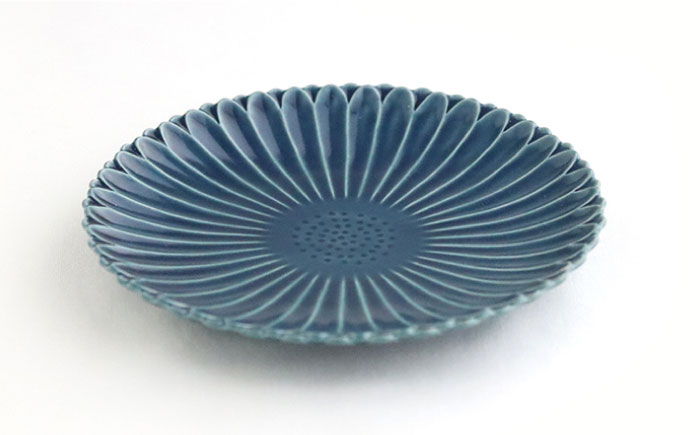 【波佐見焼】マリーゴールド プレート M  デニム 5枚セット ケーキ皿 取り皿【翔芳窯】 [FE113]