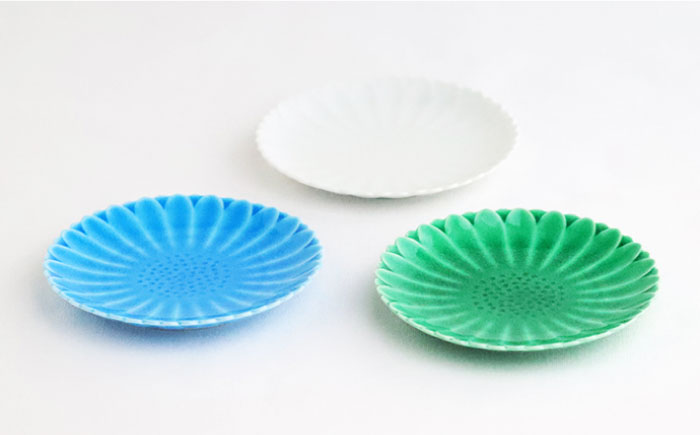 【波佐見焼】マリーゴールド プレート S 3色セット「清-sei-」【翔芳窯】 [FE132]