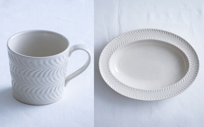 【波佐見焼】【大人気】ローズマリー アイボリー・ネイビー プレート ボウル マグカップ 含む 10点セット【翔芳窯】 [FE184]