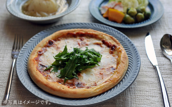 【波佐見焼】ローズマリー リム プレートL デニム【翔芳窯】 [FE212]