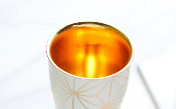 【波佐見焼】2nd 009 ビアカップ スマートシェア マットホワイト×Gold【翔芳窯】 [FE327]