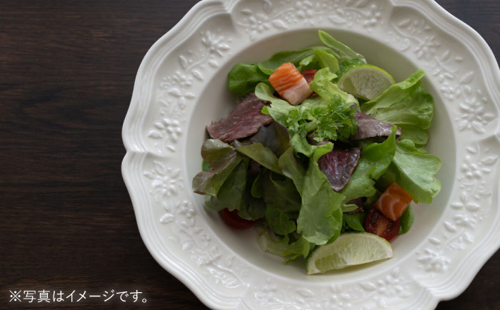 【波佐見焼】ombre de fleur ブーケボウル ミルキーホワイト 食器 皿【翔芳窯】 [FE352]