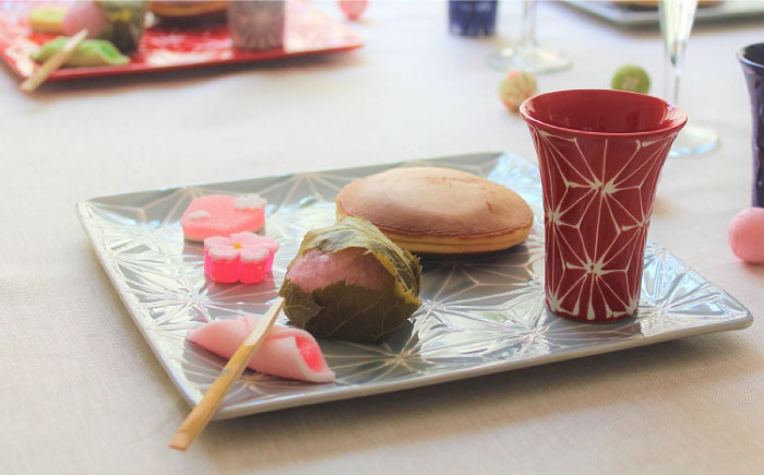 【波佐見焼】ホワイトライン麻 スクエア プレート M グレー【翔芳窯】 [FE39]