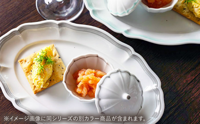 【波佐見焼】ombre de fleur オーバルプレート melodie blue 2枚セット【翔芳窯】 [FE478]