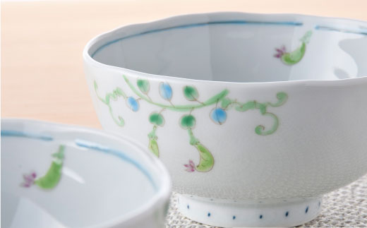 【波佐見焼】えんどう ミニ丼 どんぶり 2個組【藍水】 [GB22]