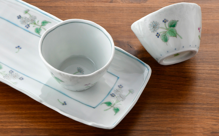 波佐見焼 藍水 角皿 【公式通販】