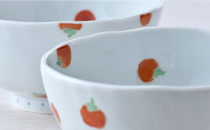 【波佐見焼】ミニトマト ミニ丼 どんぶり ペアセット【藍水】 [GB31]