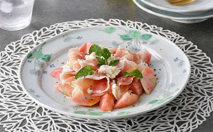 【波佐見焼】山紫陽花 8寸皿 1点【藍水】 [GB59]