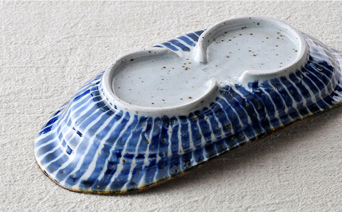 【波佐見焼】おとなの カレー皿 （染十草） 2枚セット【大桂工房】 [GD30] GD30