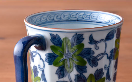 【波佐見焼】染錦鉄仙花 マグカップ ペアセット【洸琳窯】 [GE02]