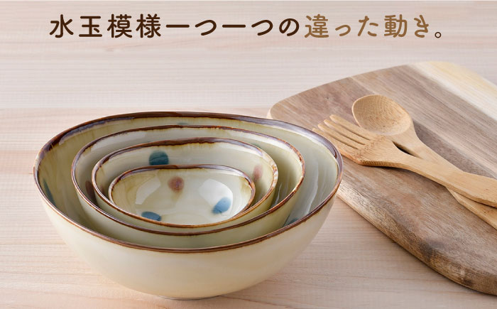 【波佐見焼】琥珀ドット ボウル 4点セット【大貴セラミックス】 [HF05]
