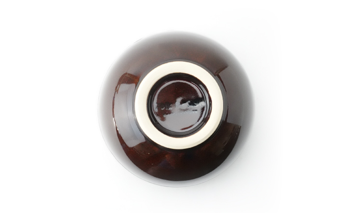 【波佐見焼】Folk Design ラウンドボウル 飴茶白唐津流し 1点【玉有】 [IE46]