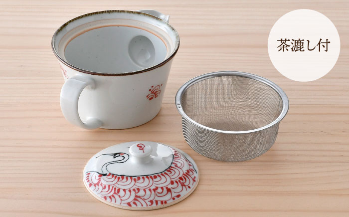 【波佐見焼】つるかめ ティーポット 1点【伸栄陶器】 [JG02]