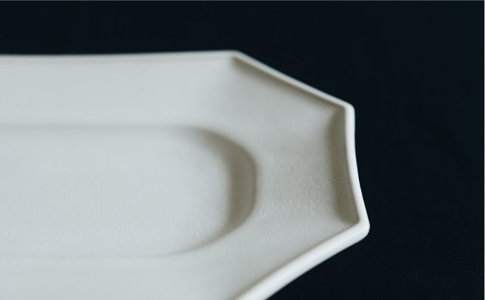 【波佐見焼】オクトゴナル 長皿 プレート 白マット 2枚セット【イロドリ】 [KE10]