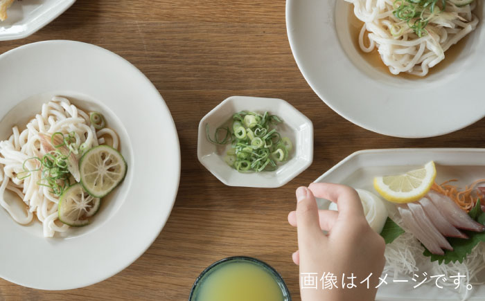 【波佐見焼】八角豆皿 ミルク色 2枚セット 食器 皿【イロドリ】 [KE41]