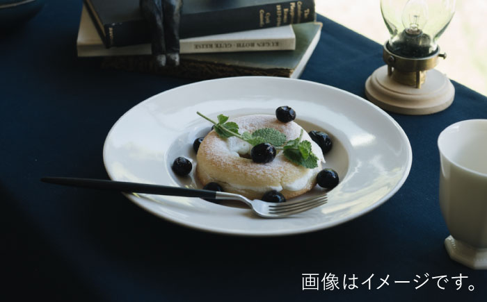 【波佐見焼】ハット深皿 ミルク色 2枚セット 食器 皿【イロドリ】 [KE45]