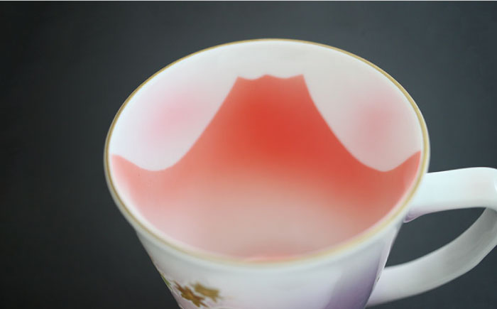 【波佐見焼】赤富士 あけぼのプレミアム マグカップ ピンク【葉山窯】 [KF04]