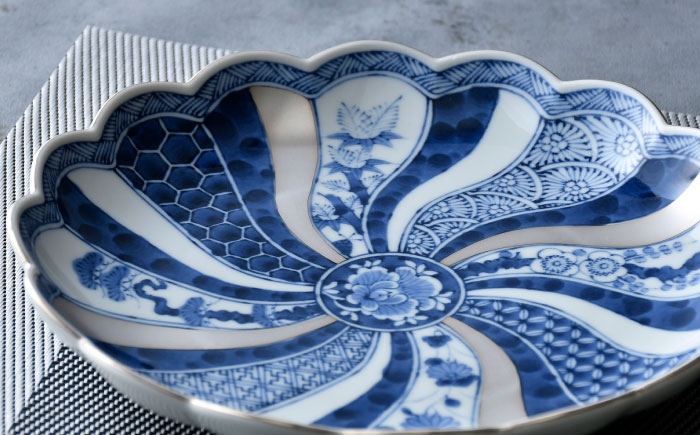 【波佐見焼】銀彩祥瑞 プレート19.5cm 3枚セット 食器 皿【石丸陶芸】 [LB89]