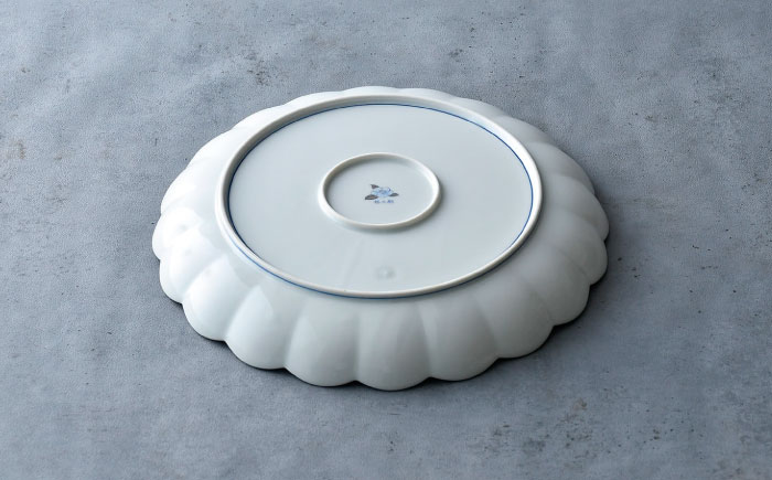 【波佐見焼】林九郎窯 銀彩祥瑞 24.5ｃｍプレート 食器 皿【石丸陶芸】 [LB90]