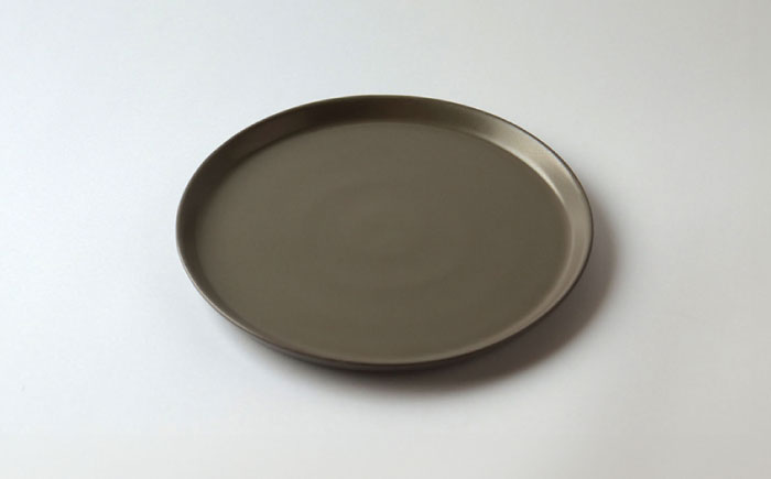 【波佐見焼】ベルシリーズ プレートM(21cm) 2枚セット マットグレー 食器 皿【康創窯】 [LD14]