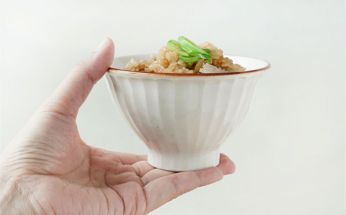 【波佐見焼】SHINOGI 茶碗 小 2点セット 生成【studio wani】 [MB65]