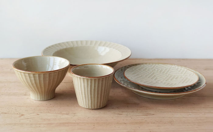 【波佐見焼】SHINOGI カップ 小 2点セット 黄瀬戸【studio wani】 [MB67]