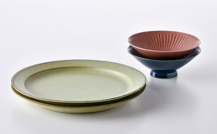NB 100【波佐見焼】大人気の波佐見焼 プレート 茶碗 含む オリジナルセットアップ商品【福田陶器店/光和陶器】 [NB100]