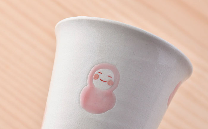 【波佐見焼】皿・箸置・カップ 紅白だるま柄 ペア3点セット【協立陶器/福田陶器店】 [NB131]