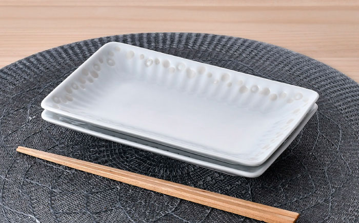 【波佐見焼】こどん・プレート ホワイト オリジナルセット 4点【アイユー/奥川陶器】 [NB152]