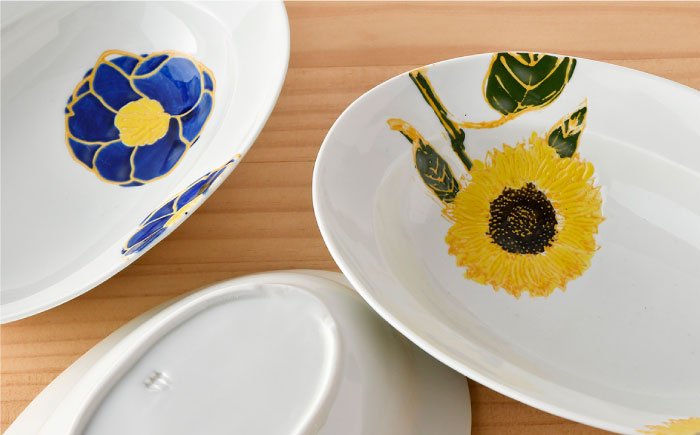 【波佐見焼】オリジナルセットアップ商品 楕円鉢 角皿【大貴セラミックス/舘山堂】 [NB76]