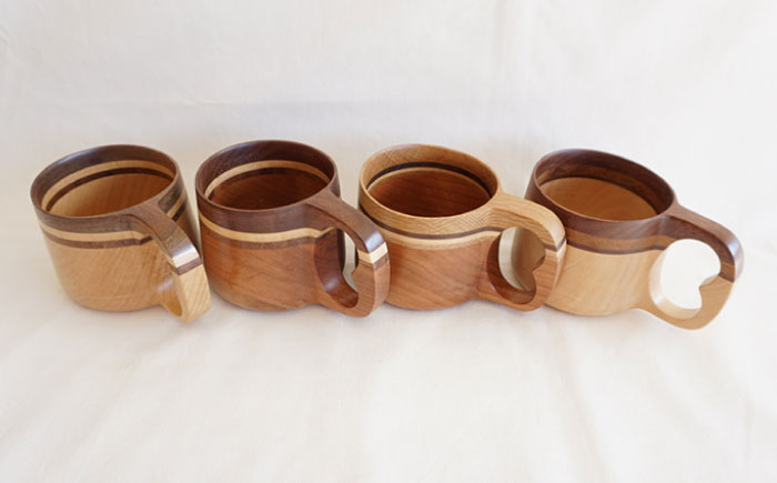 wooden 木製 マイ マグカップ （M）ククサ【木の工房あんくるうっど】 [NC09]