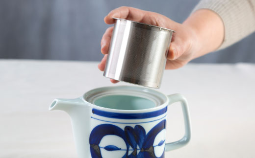 【波佐見焼】マジョリカ フラワー ポット (ss茶こし付き)【西海陶器】 1 60157 [OA172]