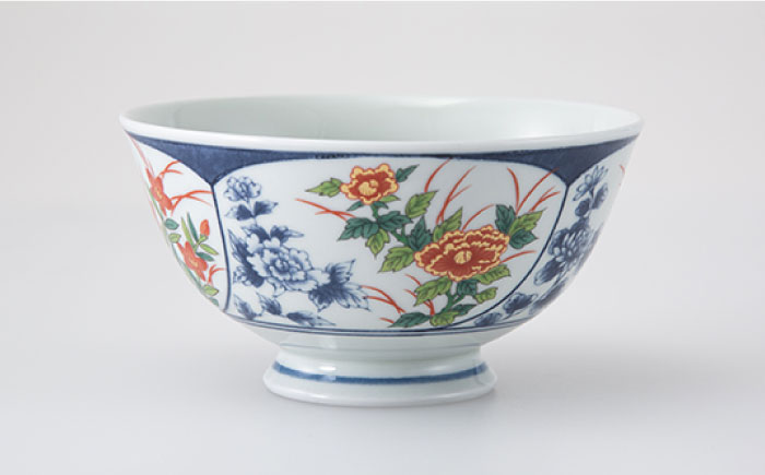 【波佐見焼】染錦文様 飯碗揃 茶碗 5点セット【西海陶器】 1 20635 [OA247]