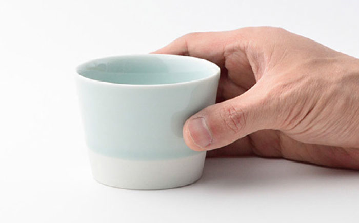 【波佐見焼】【essence】es cup 〈S〉 青磁釉 5点セット【西海陶器】 [OA457]