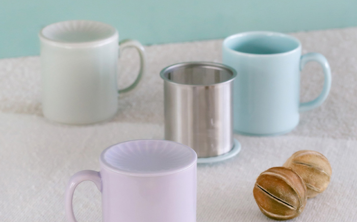 【波佐見焼】TEA TRIO SS蓋付マグ　〈lilac〉 1点【西海陶器】 [OA464]