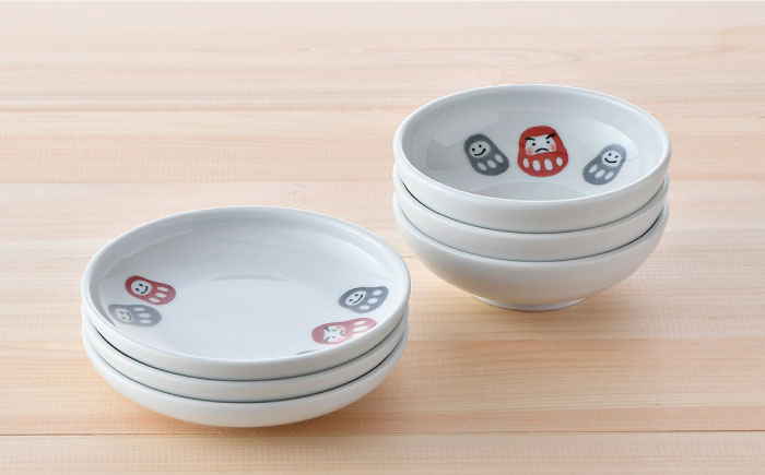 【波佐見焼】天だるま 取り鉢 小鉢 取り皿 小皿 3組セット【陶豊】 [OE13]