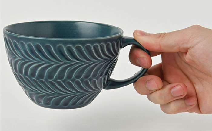 【波佐見焼】ローズマリー スープカップ デニム 5個セット【福田陶器店】 [PA226]