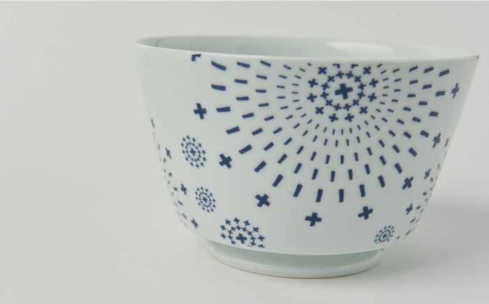 【波佐見焼】シュエット ミドル丼 どんぶり ハナビ 5個セット【福田陶器店】 [PA228]