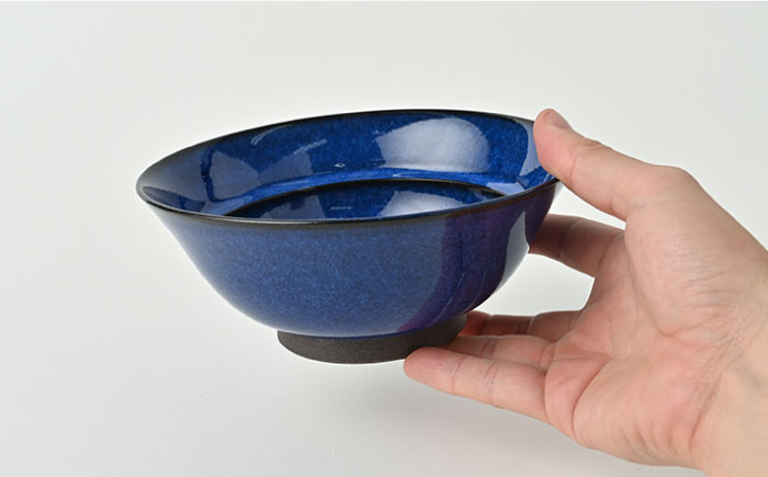 【波佐見焼】青流し 新型鉢 瑠璃色 ボウル 5個セット【福田陶器店】 [PA255]