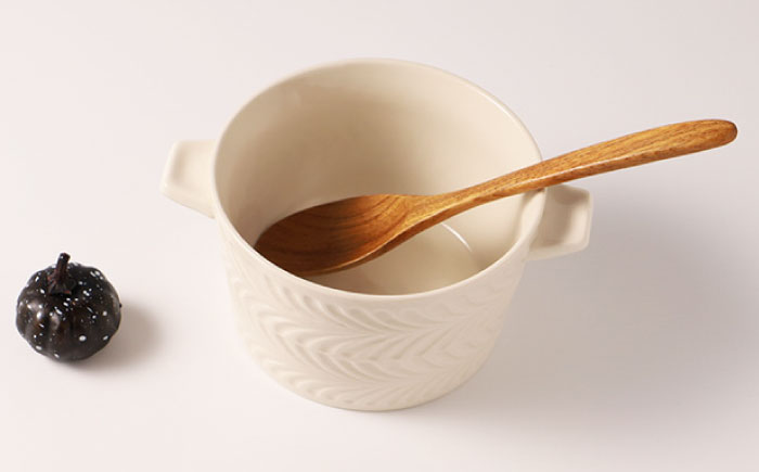 【波佐見焼】ローズマリー （アイボリー） ココット 5個セット【福田陶器店】 [PA268]