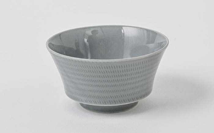 【波佐見焼】とびかんな ほどよく小さなお碗 ペア 青白釉・グレー　【福田陶器店】 [PA381]