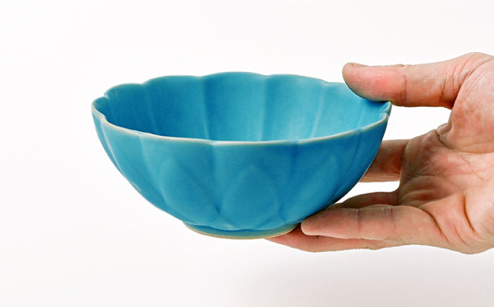 【波佐見焼】 小鉢＋コーヒーカップ＆ソーサー 2客 トルコブルー モアハッピーセット【福田陶器店】 [PA393]