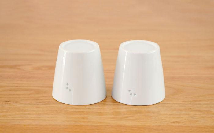 【波佐見焼】花ホタル ペアカップ【団陶器】 [PB149]